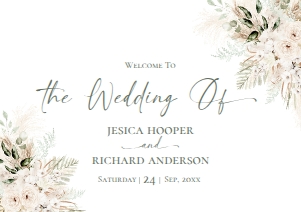 D024 Welcome Sign Horizontal A2: D024 Wedding Bundle
