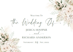 D024 Welcome Sign Horizontal A1: D024 Wedding Bundle