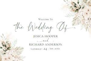 D024 Welcome Sign Horizontal 36x24: D024 Wedding Bundle