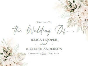 D024 Welcome Sign Horizontal 24x18: D024 Wedding Bundle