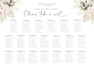 D024 Seating Chart Horizontal A2: D024 Wedding Bundle