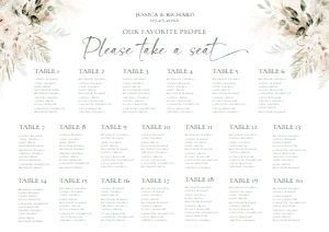 D024 Seating Chart Horizontal A1: D024 Wedding Bundle