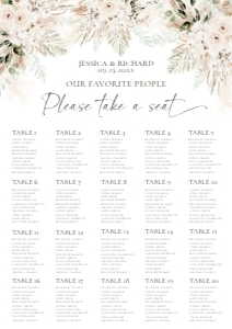 D024 Seating Chart Vertical A1: D024 Wedding Bundle