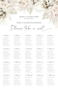 D024 Seating Chart Vertical 24x36: D024 Wedding Bundle