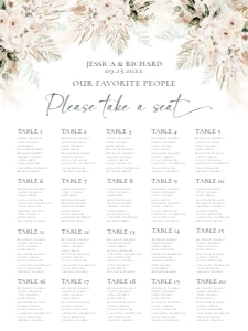 D024 Seating Chart Vertical 18x24: D024 Wedding Bundle