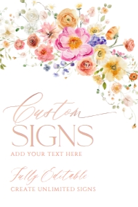 A034 Custom Sign 4x6: A034 Bridal Brunch Bundle