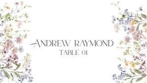 E065 Place Card Flat: E065 Place Card