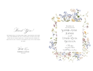 E066 Wedding Program Folded 5.5x8.5: E066 Wedding Program