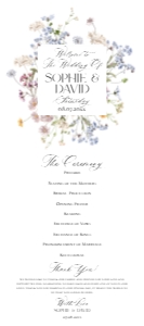 E066 Wedding Program 4x9: E066 Wedding Program