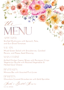 A034 Menu 5x7: A034 Menu
