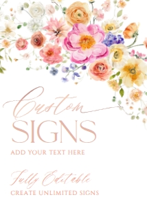 A034 Custom Sign 5x7: A034 Bridal Brunch Bundle