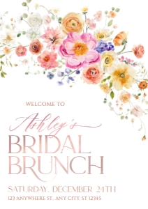 A034 Welcome Sign Vertical A1: A034 Bridal Brunch Bundle
