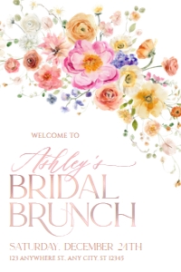 A034 Welcome Sign Vertical 24x36: A034 Bridal Brunch Bundle