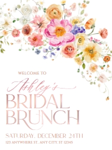 A034 Welcome Sign Vertical 18x24: A034 Bridal Brunch Bundle