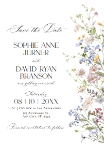 E068 Save The Date 5x7: E068 Wedding Suite