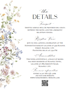 E068 Detail Card Vertical 4.25x5.5: E068 Wedding Suite
