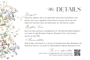 E068 Detail Card Horizontal 6x4: E068 Wedding Suite