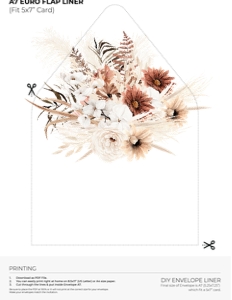 E069 Envelope Liner A7 Euro Flap: E069 Wedding Bundle