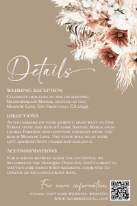 E069 Detail Card Vertical 4x6: E069 Wedding Bundle
