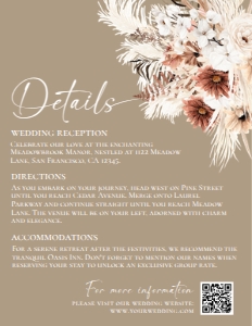 E069 Detail Card Vertical 4.25x5.5: E069 Wedding Bundle