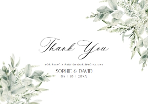 E070 Thank you Card 5x3.5: E070 Wedding Suite