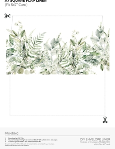 E070 Envelope Liner A7 Square Flap: E070 Wedding Suite