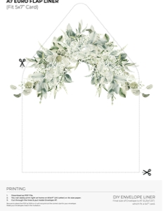 E070 Envelope Liner A7 Euro Flap: E070 Wedding Suite