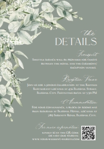 E070 Detail Card Vertical 5x3.5: E070 Wedding Suite