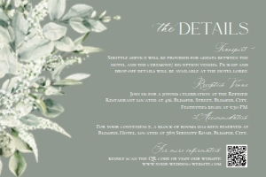 E070 Detail Card Horizontal 6x4: E070 Wedding Suite