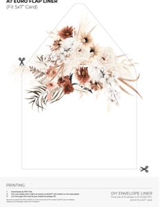 E071 Envelope Liner A7 Euro Flap: E071 Wedding Suite