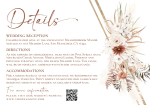 E071 Detail Card Horizontal 5x3.5: E071 Wedding Suite