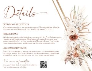 E071 Detail Card Horizontal 5.5x4.25: E071 Wedding Suite