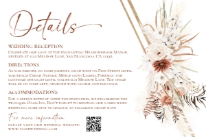 E071 Detail Card Horizontal 6x4: E071 Wedding Suite