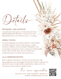 E071 Detail Card Vertical 4.25x5.5: E071 Wedding Suite