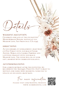 E071 Detail Card Vertical 4x6: E071 Wedding Suite