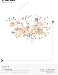 E074 Envelope Liner A7 Regular Flap: E074 Wedding Suite