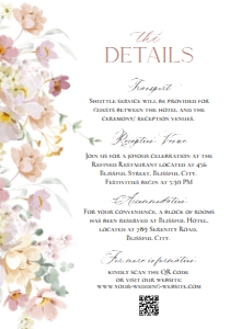 E074 Detail Card Vertical 5x3.5: E074 Wedding Suite