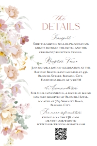 E074 Detail Card Vertical 4x6: E074 Wedding Suite