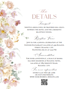 E074 Detail Card Vertical 4.25x5.5: E074 Wedding Suite