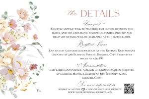 E074 Detail Card Horizontal 6x4: E074 Wedding Suite