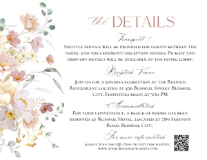 E074 Detail Card Horizontal 5.5x4.25: E074 Wedding Suite