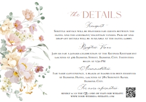 E074 Detail Card Horizontal 5x3.5: E074 Wedding Suite