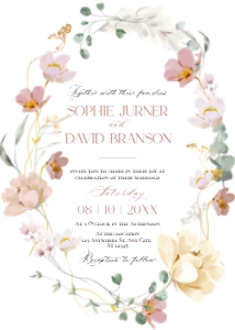 E074 Wedding Invite Front: E074 Wedding Suite