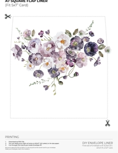 E075 Envelope Liner A7 Square Flap: E075 Wedding Suite