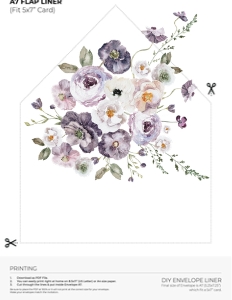 E075 Envelope Liner A7 Regular Flap: E075 Wedding Suite