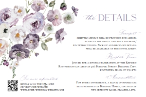 E075 Detail Card Horizontal 6x4: E075 Wedding Suite