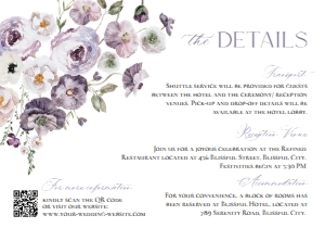 E075 Detail Card Horizontal 5x3.5: E075 Wedding Suite