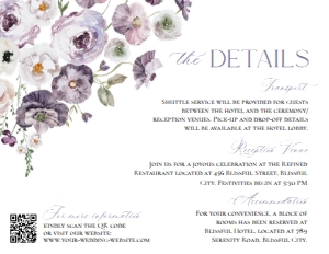 E075 Detail Card Horizontal 5.5x4.25: E075 Wedding Suite
