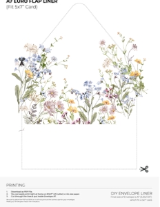 D029 Envelope Liner A7 Euro Flap: D029 Wedding Bundle