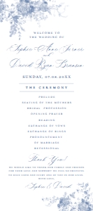 E076 Wedding Program design preview